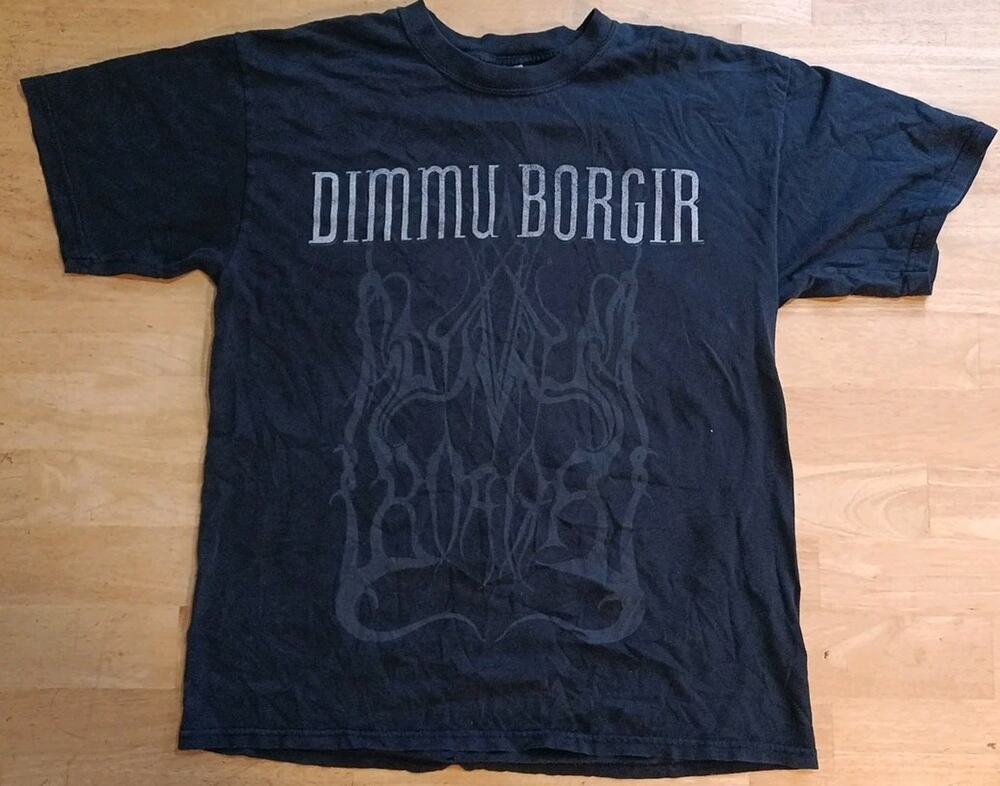 Vintage Dimmu Borgir black metal rock band T shirt tee